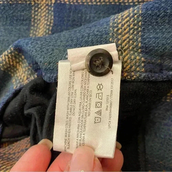 Orvis Men’s Heavyweight Shacket Cotton Plaid Blue Tan XXL - Picture 4 of 12